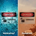 thumbnail image 6 of (2 Pack) Corrosive OSHA Danger Sign 10 Inch X 7 Inch Indoor / Outdoor Rust-Free Aluminum Metal Signs for Workplace, Workshop, and Construction Site, Made in the USA, 6 of 8
