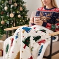 thumbnail image 6 of Sahpxhe Christmas Throw Blanket, Colorful Christmas Tree Sprig Dot Pattern Soft Warm Fluffy Blanket for Sofa Bed Indoor Home Decor, 6 of 6