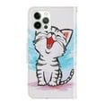 thumbnail image 2 of SaniMore for iPhone 14 Pro 6.1" 2022 Wallet Case, Color Painting Pattern with Kickstand Card Slots Detachable Wrist Strap Grils Women PU Leather Case Magnetic Clasp For iPhone 14 Pro, White Cat, 2 of 8