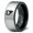 Black Grey Flat Tungsten, variant on Tungsten Nevada The Silver State Heart Band Ring 8mm Men Women Comfort Fit Black Dome Brushed Polished