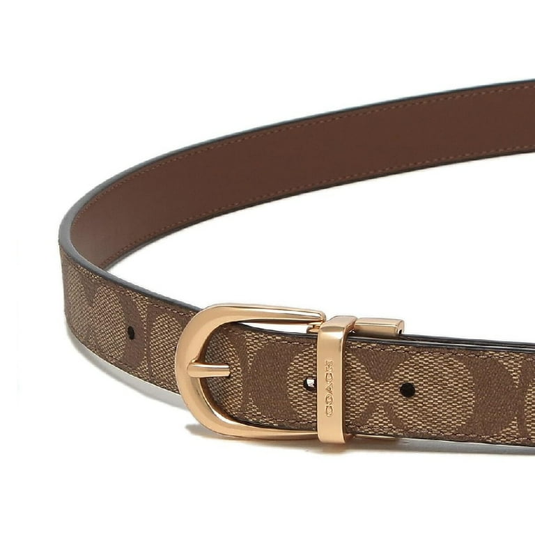 Coach Women\'s Belt with Gold Butterfly Buckle and Cream Strap COACH® Outlet | Classic Buckle Cut To Size Reversible Belt  main image 2