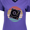 thumbnail image 4 of Inktastic Turn Table Record Player Retro Women's V-Neck T-Shirt, 4 of 5
