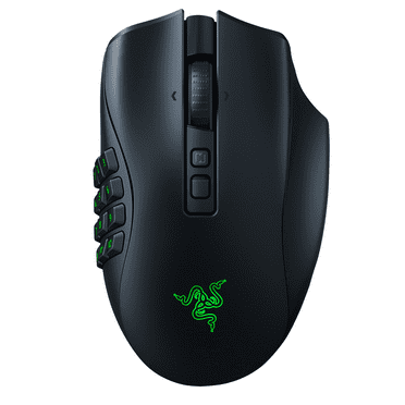 Razer Naga V2 Pro MMO Wireless Gaming Mouse with Hyperscroll Pro Wheel, Interchangeable Side Plates, 30K Optical Sensor, Black