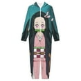 thumbnail image 3 of Demon Slayer Nezuko Kids Hooded Jumpsuit Union Suit Onesie One Piece Blanket for Boys Girls, 3 of 7