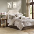 thumbnail image 1 of Madison Park Trinity Comforter Set, California King, Taupe, 1 of 5