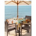 thumbnail image 2 of Outdoor Tablecloth with Umbrella Hole and Zipper, Fall Pumpkin Square Table Cloth 54x54 Inch Waterproof Tablecloth, Autumn Maple Leaf Retro Farmhouse Truck Picnic Table Cover for Patio Camping, 2 of 7