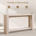 thumbnail image 3 of Aitjunz 63" W Long Console Table for Entryway, 2-Tier Modern Narrow Entryway Table with Storage, Cream, 3 of 8