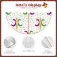 thumbnail image 4 of Daiia Mardi Gras Carnival1 Drawing Merry Christmas Tree Skirt , Xmas Large Lace-up Tree Skirt, Santa Snowflakes Rustic Home Decorations New Year Party Farmhouse Decor-48", 4 of 7