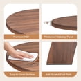 thumbnail image 5 of Ktaxon Mid-Century Sofa Table, 23.6" Wood End Table with Curved Legs, Multifunctional Nightstand Compact Round Side Table, for Living Room, Bedroom, Balcony, Home Office, Walnut, 5 of 7