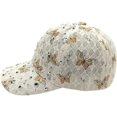 thumbnail image 2 of Hsqqdc Lace Rhinestone Baseball Cap, Bow-knot Butterfly Adjustable Sun Protection Hat, 2 of 7