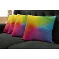 thumbnail image 2 of Ambesonne Rainbow Throw Pillow Cover 4 Pack, Vibrant Radiant Colors, 20", Multicolor, 2 of 6