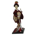 thumbnail image 1 of Japonés Kimono Geisha Muñeca Kokeshi Artesanía Decoración para hogar Rojo Vino, 1 of 6