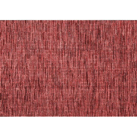 Ahgly Company Indoor Rectangle Abstract Red Modern Area Rugs, 7' x 9'