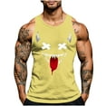 thumbnail image 2 of JXMVOJ Men's Halloween Printing Round Neck Regular Casual Sports Tank Fashion Casual Lightweight Non-Shrinking Sweat-Wicking Breathable, Loose Comfortable, Outdoor Casual Daily Wear, 2 of 5