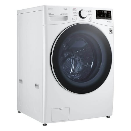 LG - 4.5 Cu. Ft. High-Efficiency Stackable Smart Front Load Washer with Steam and 6Motion Technology - White