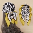 thumbnail image 2 of Soft Sports Wide Head Bands CQXIDFH Leopard Chain Printed Headwear, Large Square Silk Scarf, Fashion Multifunctional Headband, Vintage Stylish Hair Accessories for Spring Summer Daily Wear (B), 2 of 4