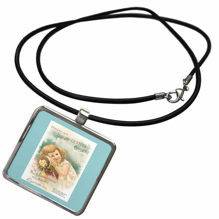 Reproduction Jewelry - 3dRose Hoyts German Cologne Little Girl with Yellow Rose Poster Reproduction - Necklace with Pendant (ncl_169742_1)