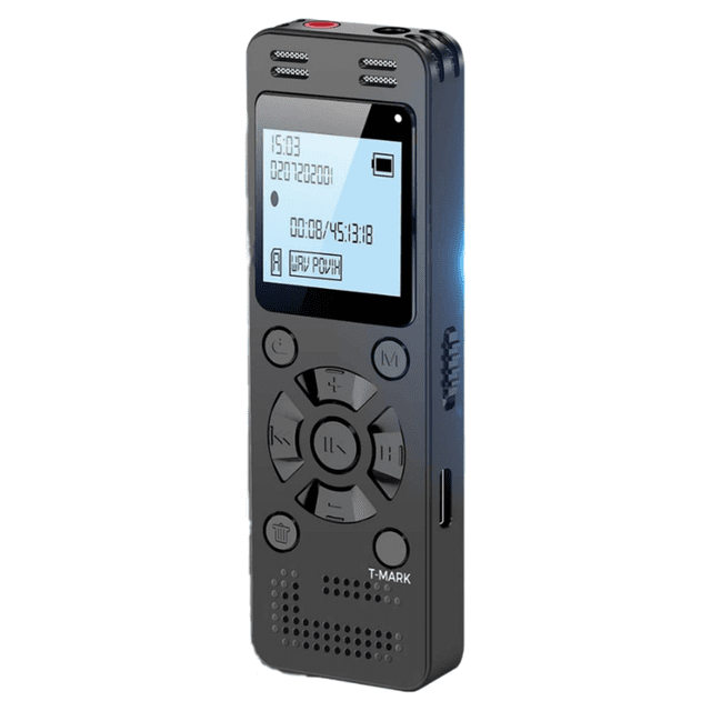 Grabadora de voz digital, grabadora de 32 GB con 2 micrófonos incorporados, MP3, reducción de ruido, transmisión OTG, activación por voz, grabadora de voz para reuniones/entrevistas