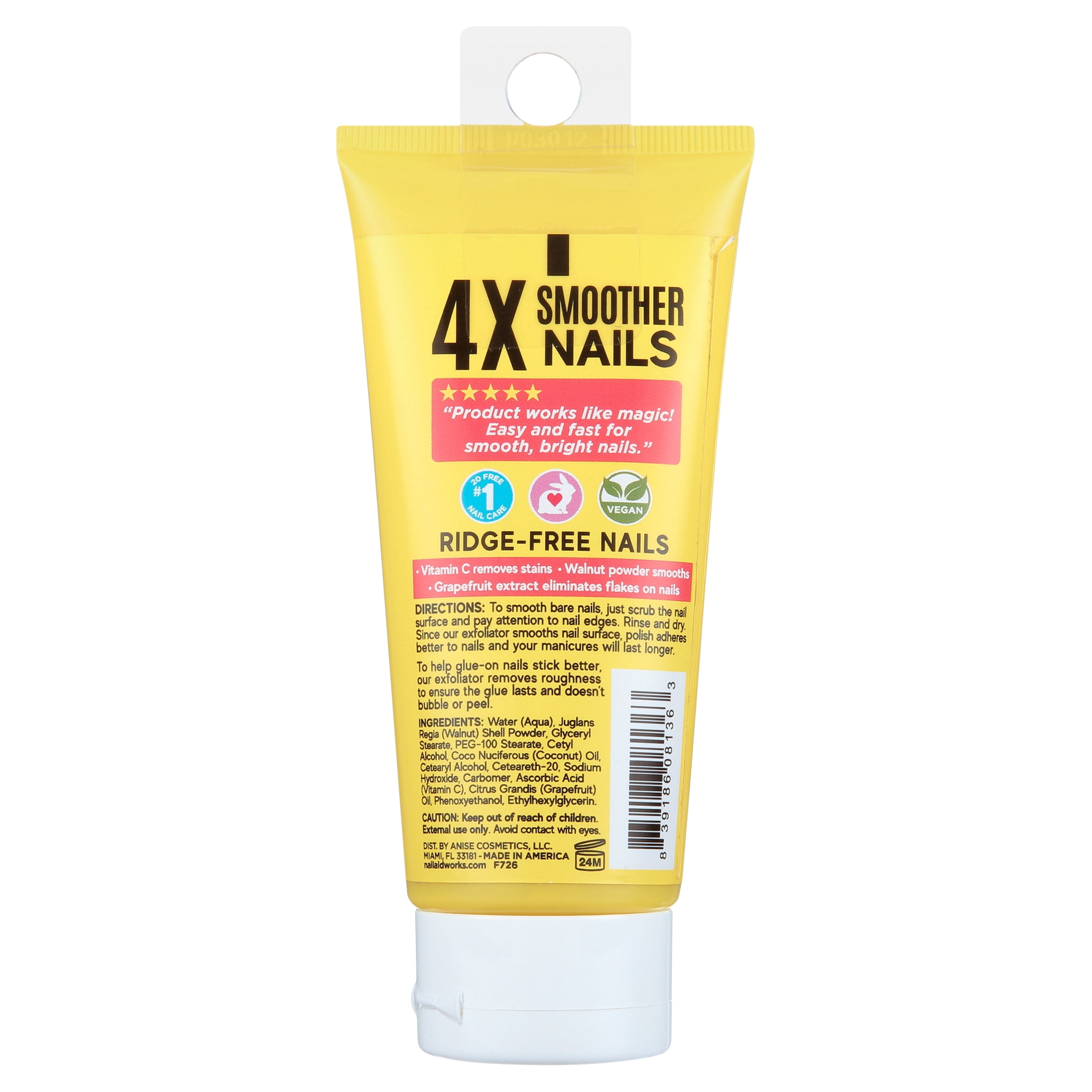 Nail-Aid - Vitamin C + Pink Grapefruit Extract - 3-In-1 Nail + Cuticle Buffing Exfoliator