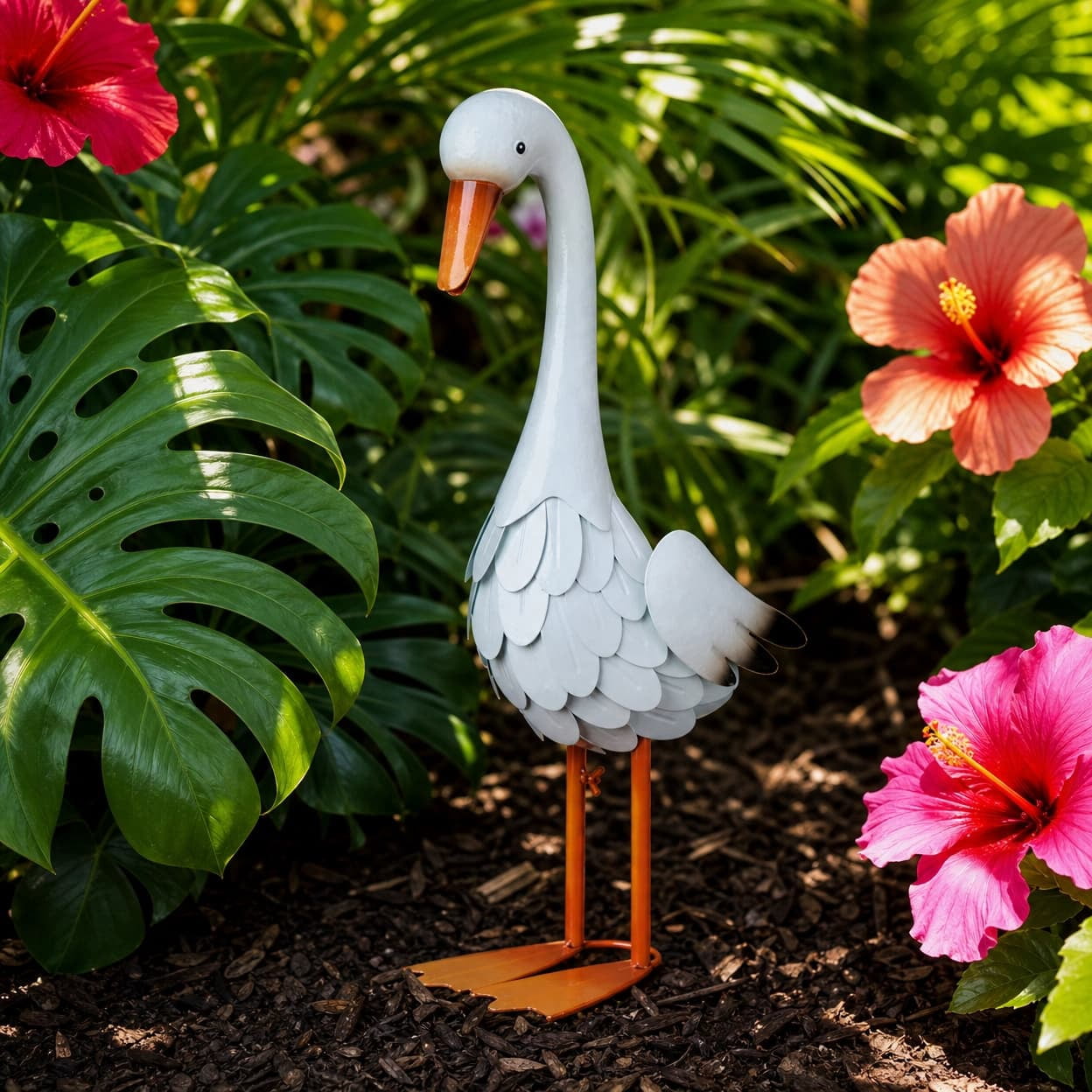 Belavi Goose Tall Garden Statue-24Inch