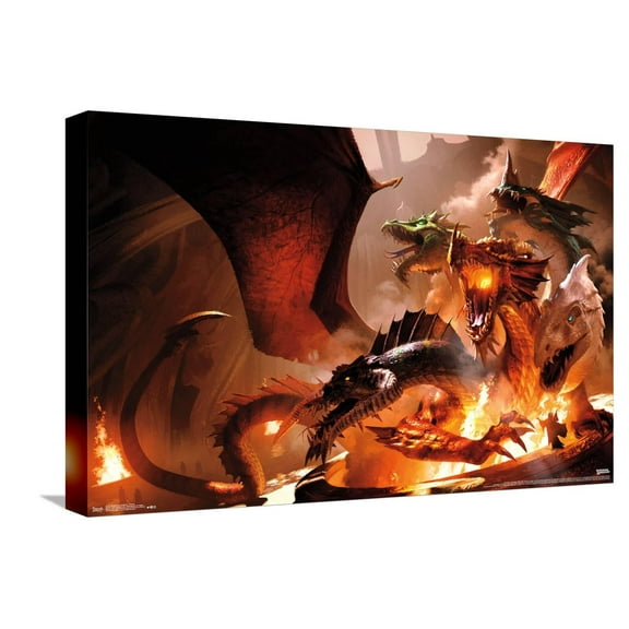 Dungeons and Dragons - TIAMAT Canvas Wall Poster, 14.725" x 22.375"