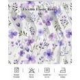 thumbnail image 5 of Purple Spring Floral Wrap Around Bed Skirts for Queen Bed 18" Drop,Bed Skirt with Adjustable Elastic Belt Dust Ruffle Bed Valance for Bedroom Hotel Pastoral Botanical Watercolor Bed Frame Cover, 5 of 7