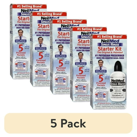 (5 pack) NeilMed Sinus Rinse Starter Kit 1 Each
