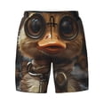 thumbnail image 4 of Lsque Mens Swim Trunks Vintage Gentleman Duck Pattern - Bathing Suit Compression Liner - Beach Swim Shorts Swimwear - (S-3XL) - Stretch Quick Dry -, 4 of 9