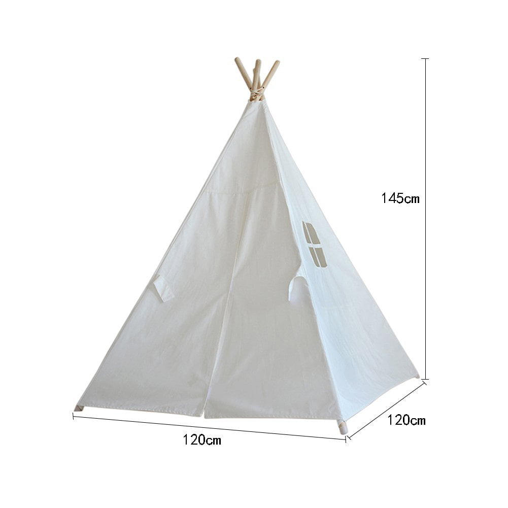 Details about   Indian Canvas Teepee Playhouse 4ft Kids Sturdy Cotton Play Tent w Mesh Window