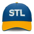 thumbnail image 2 of Men's Fanatics Blue/Gold St. Louis Blues Authentic Pro Rink Team Code Flex Hat, 2 of 4