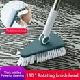 thumbnail image 2 of Long Extendable Handle Floor Cleaning Brush with Detachable Head | Rotatable & Bendable Design for Hard-to-Reach Corners | Stiff Bristles for Tile, Grout, Bathtub & Ceiling Fans | 1-Pack, 2 of 7