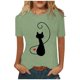 thumbnail image 1 of Blusas y camisas con estampado floral de cuello redondo y manga corta informales con estilo para primavera y verano para mujer OAVQHLG3B Store lin121212, 1 of 3