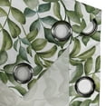 thumbnail image 4 of Ambesonne Leaf Print Grommet Curtain, Nature Pattern Branches, 50"x60", Olive Green Khaki White, 4 of 5