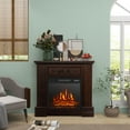 thumbnail image 2 of Giantex 32.00" Freestanding 1400W Electric Indoor Fireplace, 2 of 10