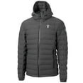thumbnail image 2 of Men's-Cutter & Buck  Gray Villanova Wildcats Mission Ridge Eco Insulated Repreve Hooded Full-Zip Puffer Jacket, 2 of 3