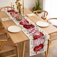 thumbnail image 3 of Love Heart Valentine's Table Runner - 108 Inch Long Eucalyptus Botanical Red Pink Retro Cotton and Linen Blended Dress Scarves Farmhouse Table Runner for Kitchen Dining, Coffee Table, 13" x 108", 3 of 8