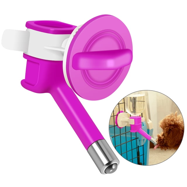 Dispensador de agua para perros y gatos, bebedero con boquilla, suministro interior para el hogar, bebedero, alimentador (púrpura)