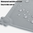 thumbnail image 5 of Silicone Pet Food Tray - Non Slip Pet Dog Cat Bowl Placemat - Feeding Mat - Waterproof Dog Cat Food Mats - For Carpet （Gray）, 5 of 6