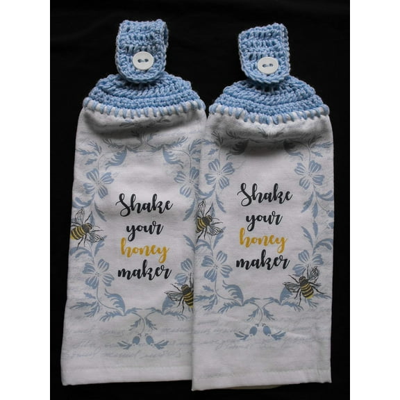 SHAKE YOUR HONEY MAKER - HANGING KITCHEN TOWELS - SET OF 2