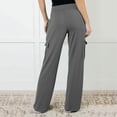 thumbnail image 4 of Jogging Bottoms for Women Wide Leg Elastic Waist Tracksuit Bottoms Running Joggers Gym Pants Fitness Yoga Pants Sports Lounge Pants Workout Sweatpants with Pockets, 4 of 7