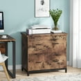 thumbnail image 3 of Tribesigns Lateral File Cabinet with 2 Drawers for A4, Letter Size, Printer Stand for Home Office, Rustic Brown, 3 of 9