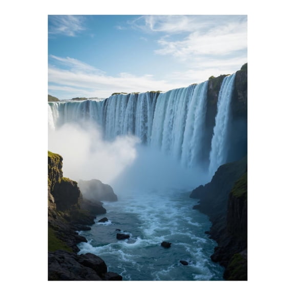 Diamond Art Kits for Adults, Waterfall Mist Nature Scenic Sky 5D Diamond Painting Kits for Adults Beginners, DIY Full Drill Diamond Painting, Gem Art and Crafts 12x16