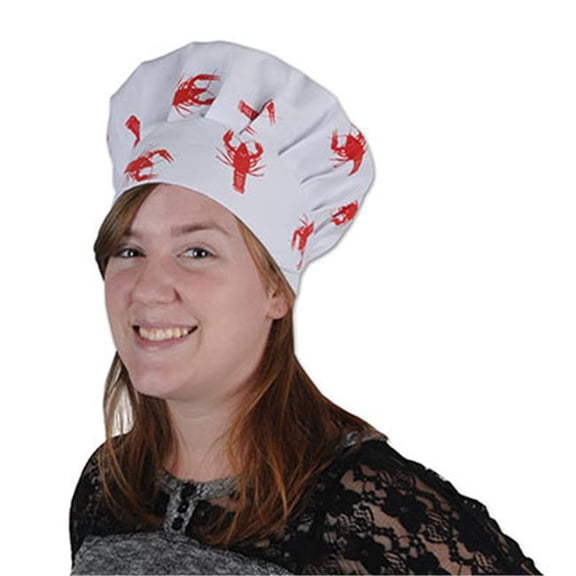 Adult size Crawfish Boil Oversized Fabric Chef's Hat - 1 per pack