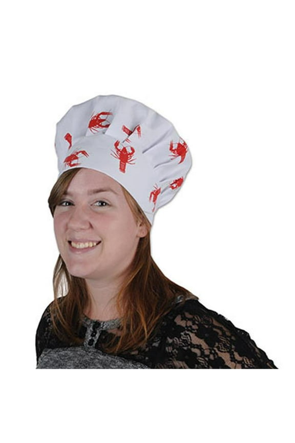 Adult size Crawfish Boil Oversized Fabric Chef's Hat - 1 per pack