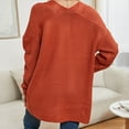 thumbnail image 6 of Tuphregyow Women Cardigan Open Front Knit Outwear Slouchy Chunky Loose Cardigans Long Sleeve Oversized Lightweight Sweaters Solid Trendy Orange S, 6 of 6