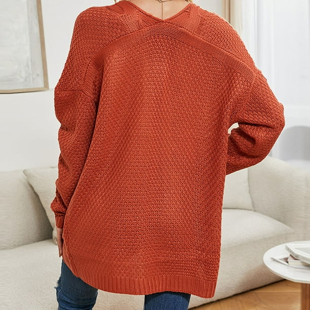 Cardigan Oversized Burnt Orange Sweater Cardigan ASOS DESIGN