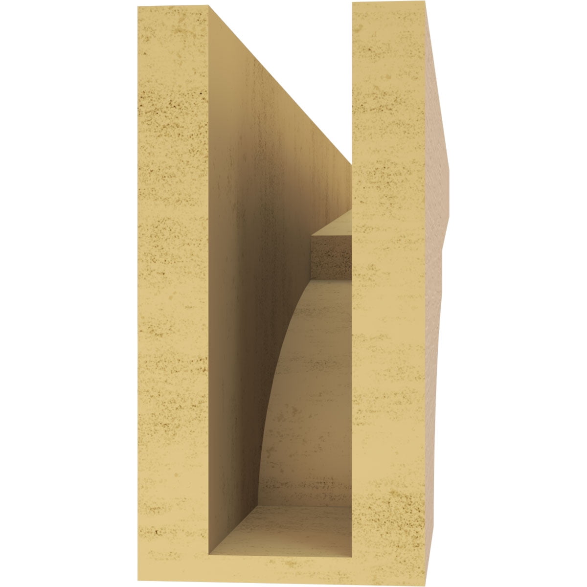 4"W x 24"D x 8"H Thin Monterey Rough Cedar Woodgrain TimberThane Corbel, Primed Tan