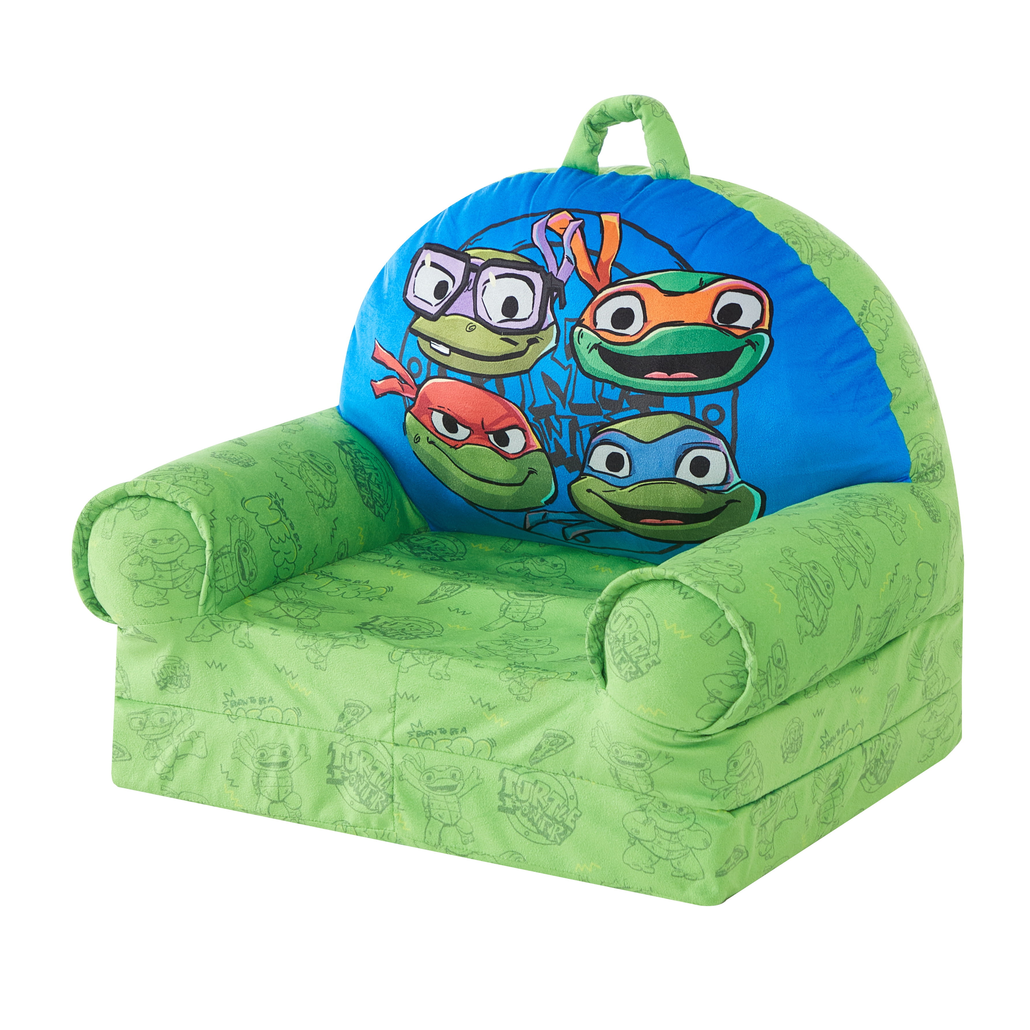 Teenage Mutant Ninja Turtles Green Flip Out Chair 19" in