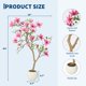 thumbnail image 2 of QinaQin Árbol artificial de magnolia con flores rosas, disponible en 4, 5 o 6 pies, ideal para decoración de hogar, oficina, hotel o interiores y exteriores, 2 of 8