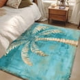 thumbnail image 4 of 3'x5' Area Rugs, Green Tree Coastal Beach Indoor Outdoor Area Rug for Living Room Bedroom, Vintage Tropical Plant Washable Bathroom Rugs Kitchen Floor Carpet Mats Home Decor Aesthetic, 4 of 8